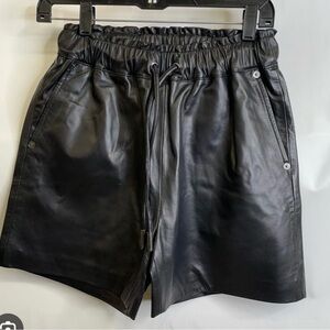 LITA by Ciara Leather High Waist Black Shorts